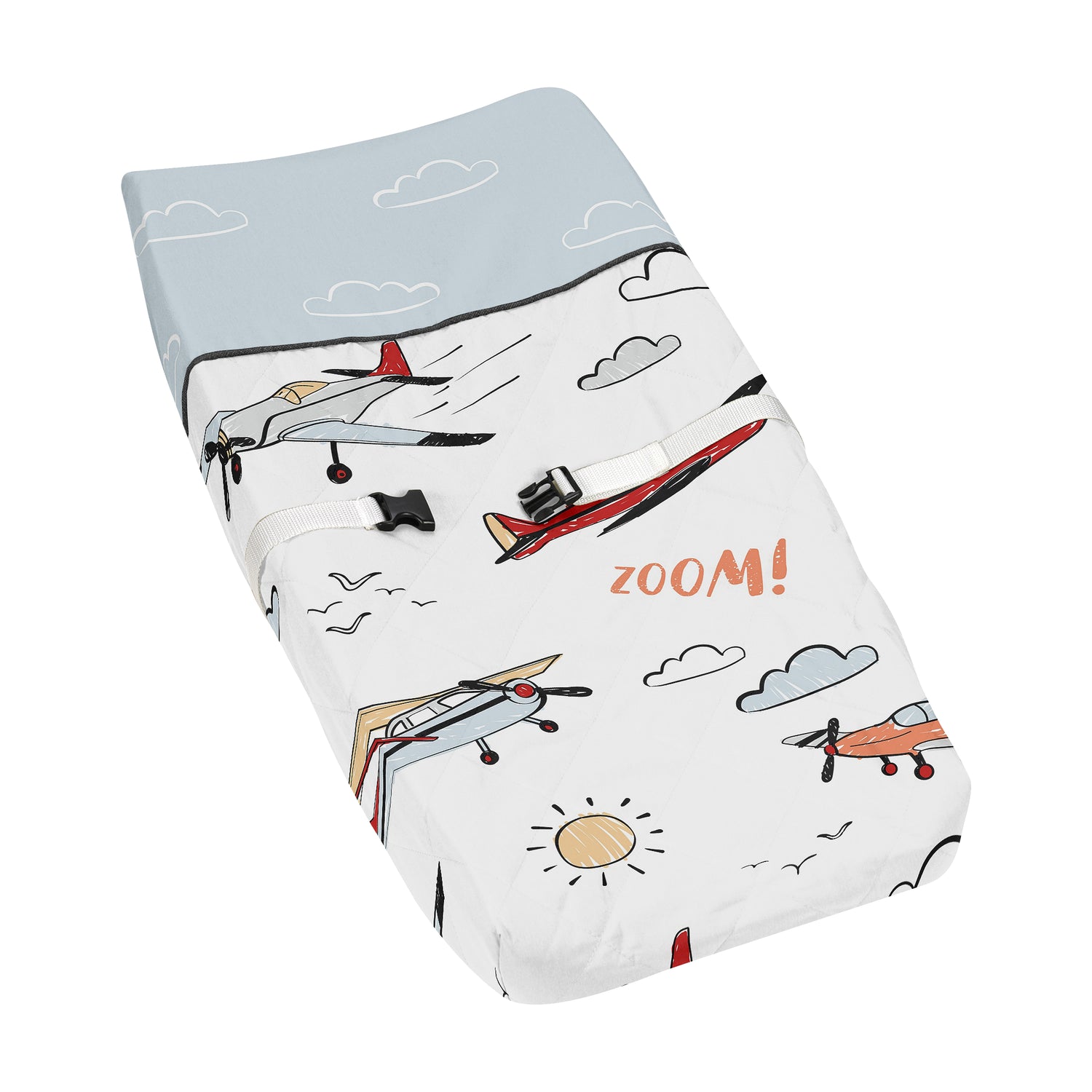 Airplane Red and Blue Collection Changing Pad Cover