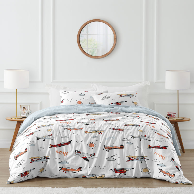 Airplane Red and Blue Collection Full/Queen Bedding