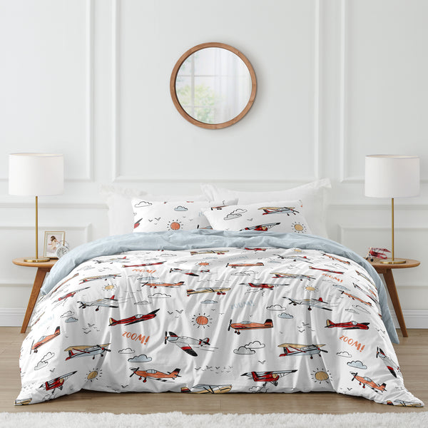 Airplane Red and Blue Collection Full/Queen Bedding