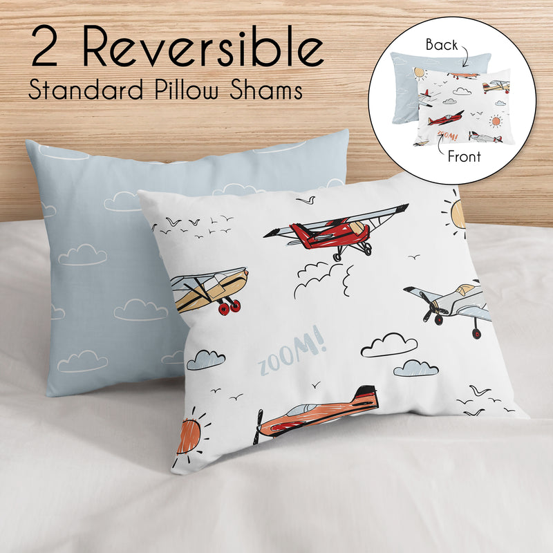 Airplane Red and Blue Collection Full/Queen Bedding