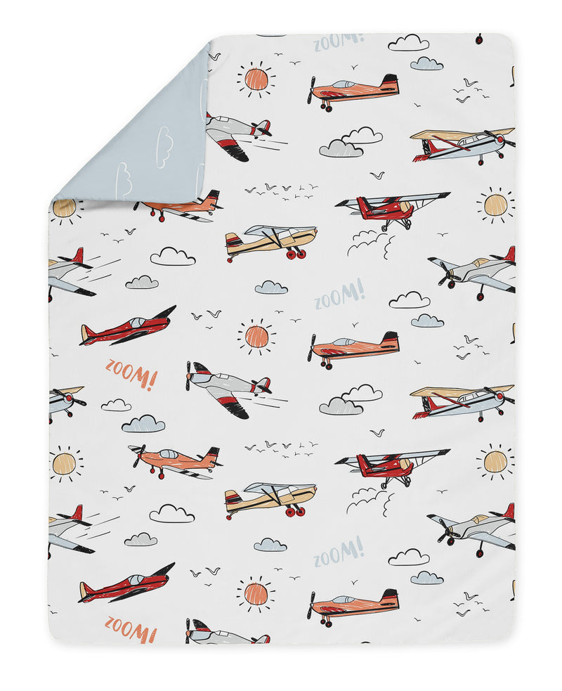 Airplane Red and Blue Collection Toddler Bedding