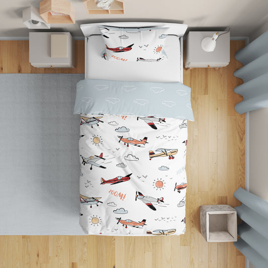 Airplane Red and Blue Collection Toddler Bedding