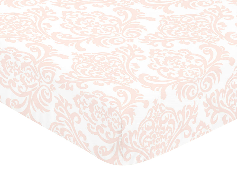 Amelia Collection Crib Sheet - Damask