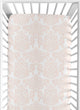 Amelia Collection Crib Sheet - Damask