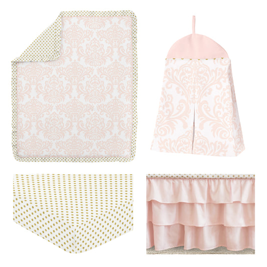 Amelia 4 Piece Bumperless Crib Bedding Collection