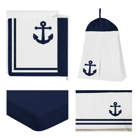 Anchors Away Collection 4 Piece Crib Bedding