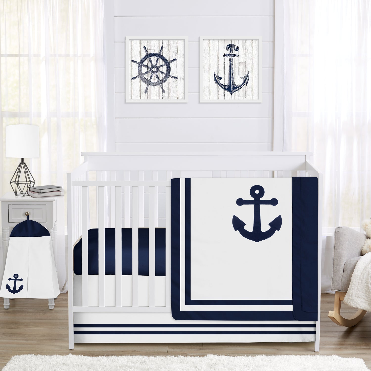 Anchors Away Collection 4 Piece Crib Bedding