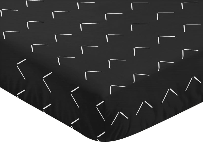 Woodland Arrow Black and White Crib Sheet
