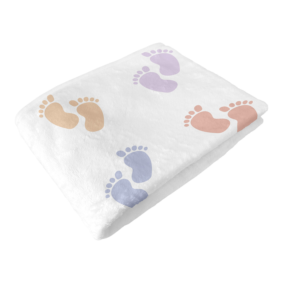 Baby Footprints Collection Monthly Milestone Baby Blanket