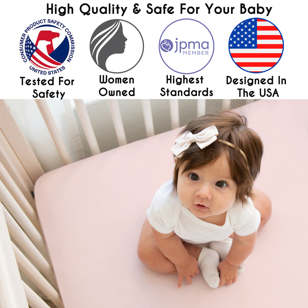 Ballerina and Ballet Bows Collection Sweet Jojo Designs 5 Piece Crib Bedding + BreathableBaby Breathable Mesh Liner