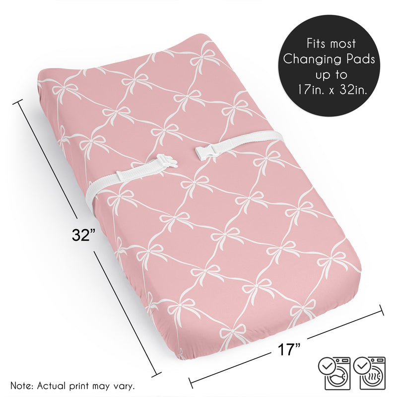 Ballerina and Ballet Bows Collection Changing Pad Cover Sheet