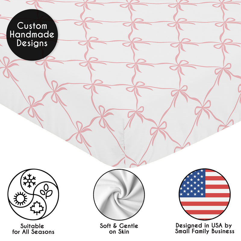 Ballerina and Ballet Bows Collection 2 Pack Crib Sheets