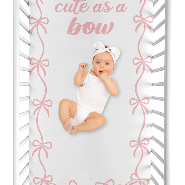 Ballerina and Ballet Bows Collection Photo Op Crib Sheet