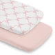 Ballerina and Ballet Bows Collection 2 Pack Baby Bassinet Fitted Sheets