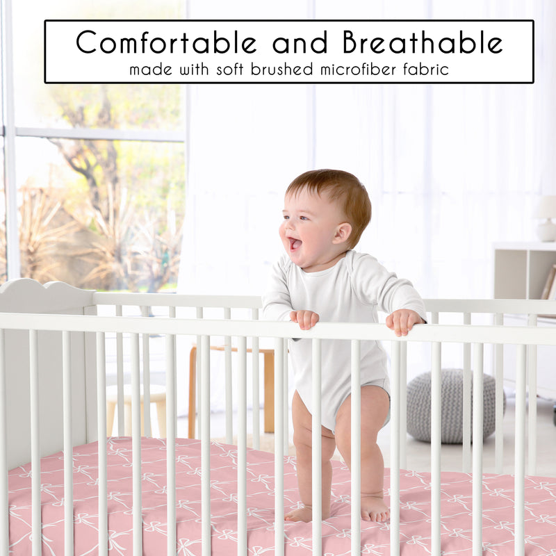 Ballerina and Ballet Bows Collection 3 Pack Crib Sheets