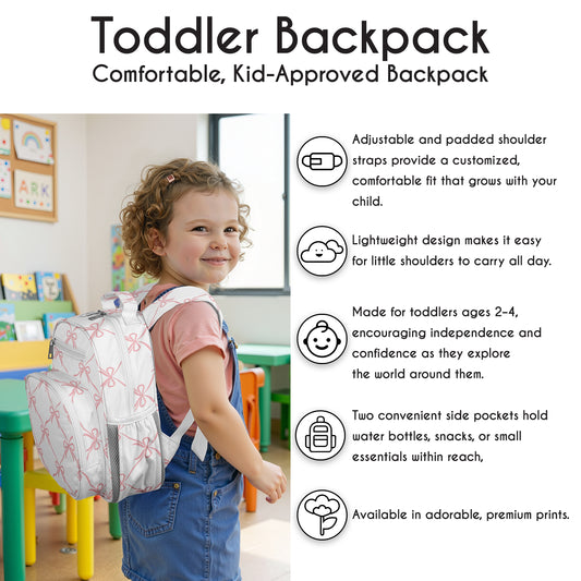 Ballerina and Ballet Bows Collection Small Toddler Backpack