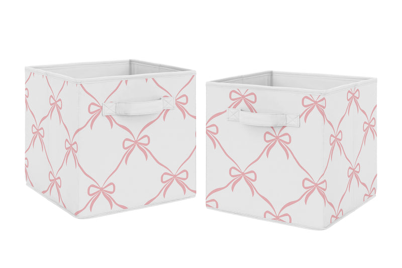 Ballerina and Ballet Bows Collection Foldable Fabric Storage Bins