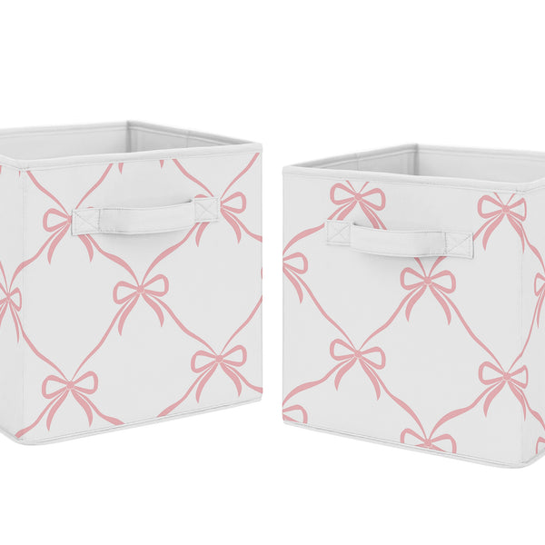 Ballerina and Ballet Bows Collection Foldable Fabric Storage Bins
