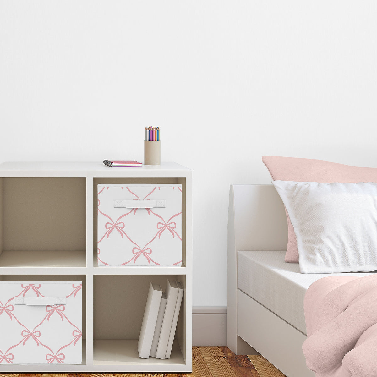 Ballerina and Ballet Bows Collection Foldable Fabric Storage Bins