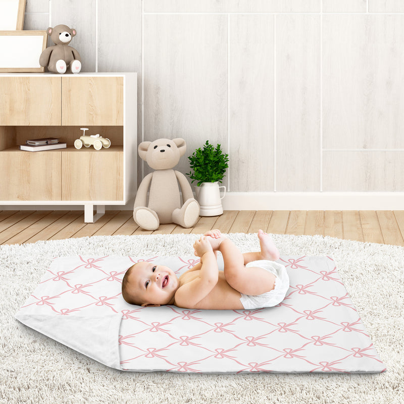 Ballerina and Ballet Bows Collection Baby Blanket