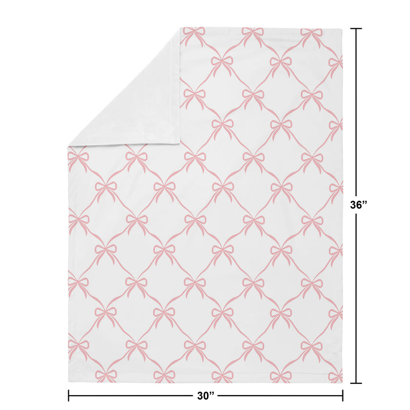 Ballerina and Ballet Bows Collection Baby Blanket