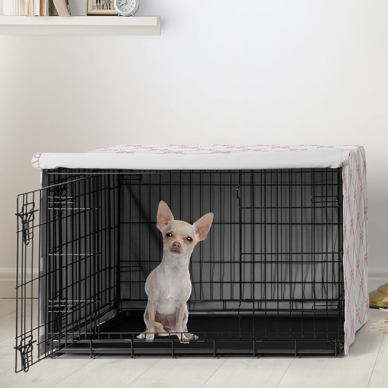 Ballerina and Ballet Bows Collection Dog Crate Kennel Cover 24in.