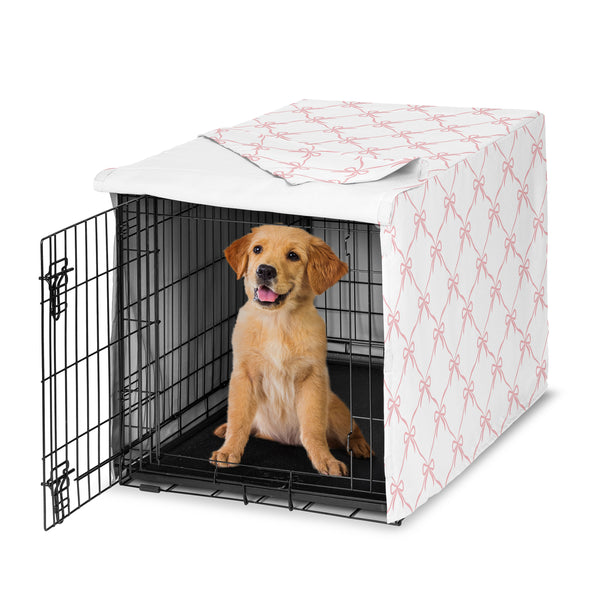 Ballerina and Ballet Bows Collection Dog Crate Kennel Cover 36in.