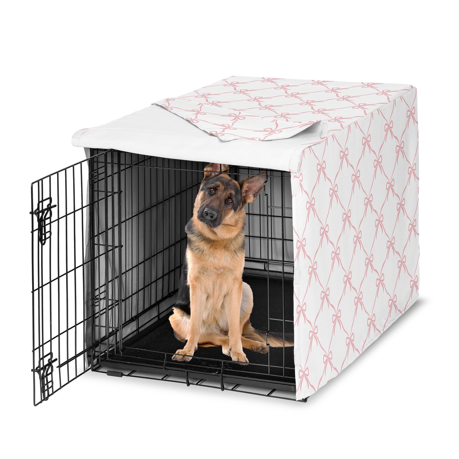 Ballerina and Ballet Bows Collection Dog Crate Kennel Cover 48in.