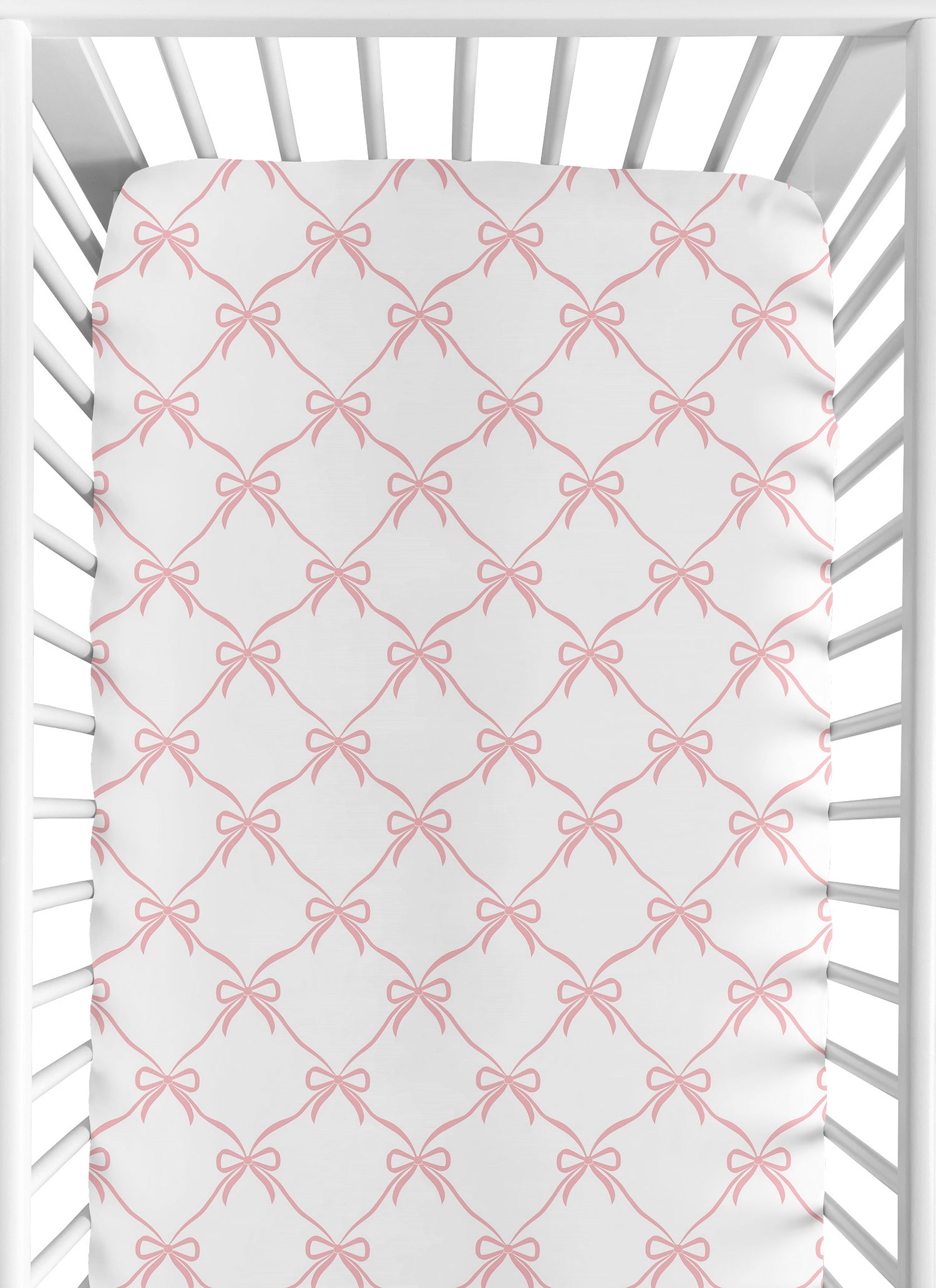 Ballerina and Bows Collection Crib Sheet - Bow Print