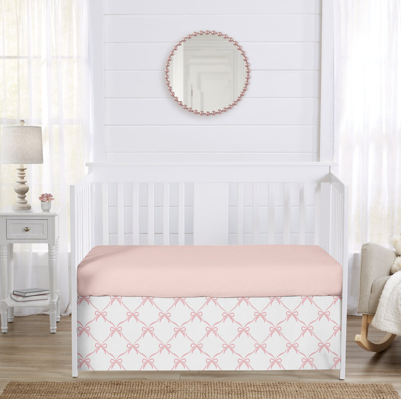 Ballerina and Ballet Bows Collection Crib Bed Skirt