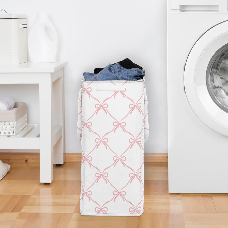 Ballerina and Ballet Bows Collection Laundry Hamper with Handles