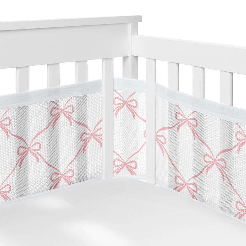 Ballerina and Ballet Bows Collection Sweet Jojo Designs + BreathableBaby Breathable Mini Mesh Crib Liner