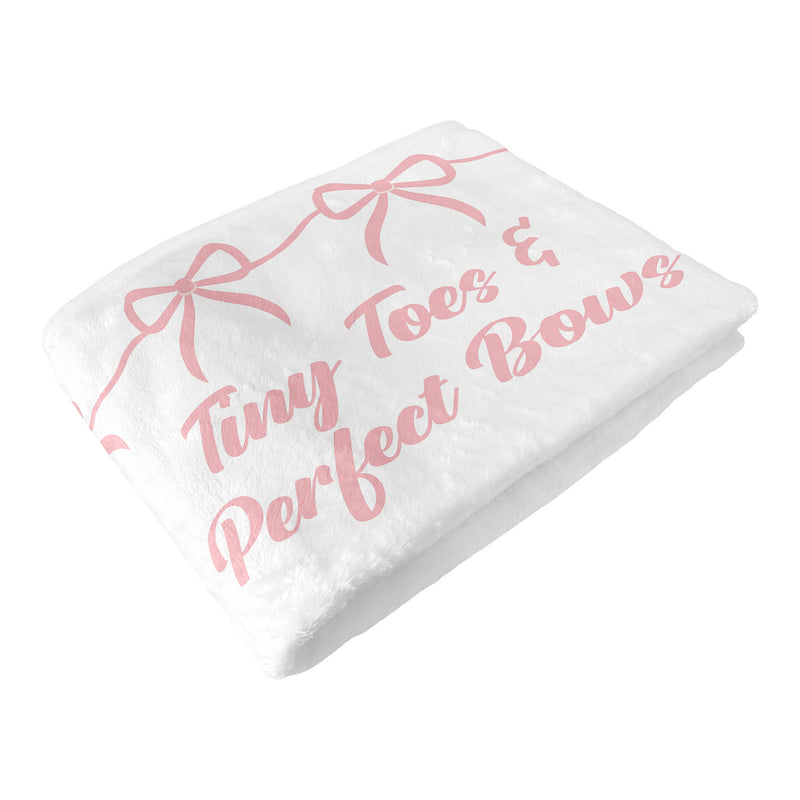 Ballerina and Ballet Bows Collection Monthly Milestone Baby Blanket