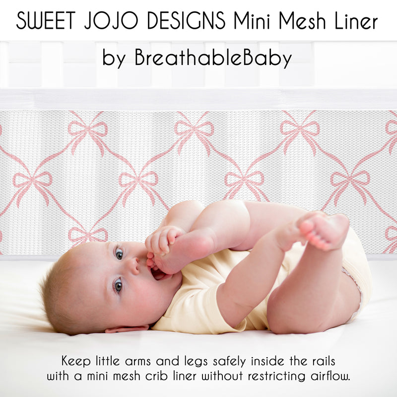 Ballerina and Ballet Bows Collection Sweet Jojo Designs + BreathableBaby Breathable Mini Mesh Crib Liner