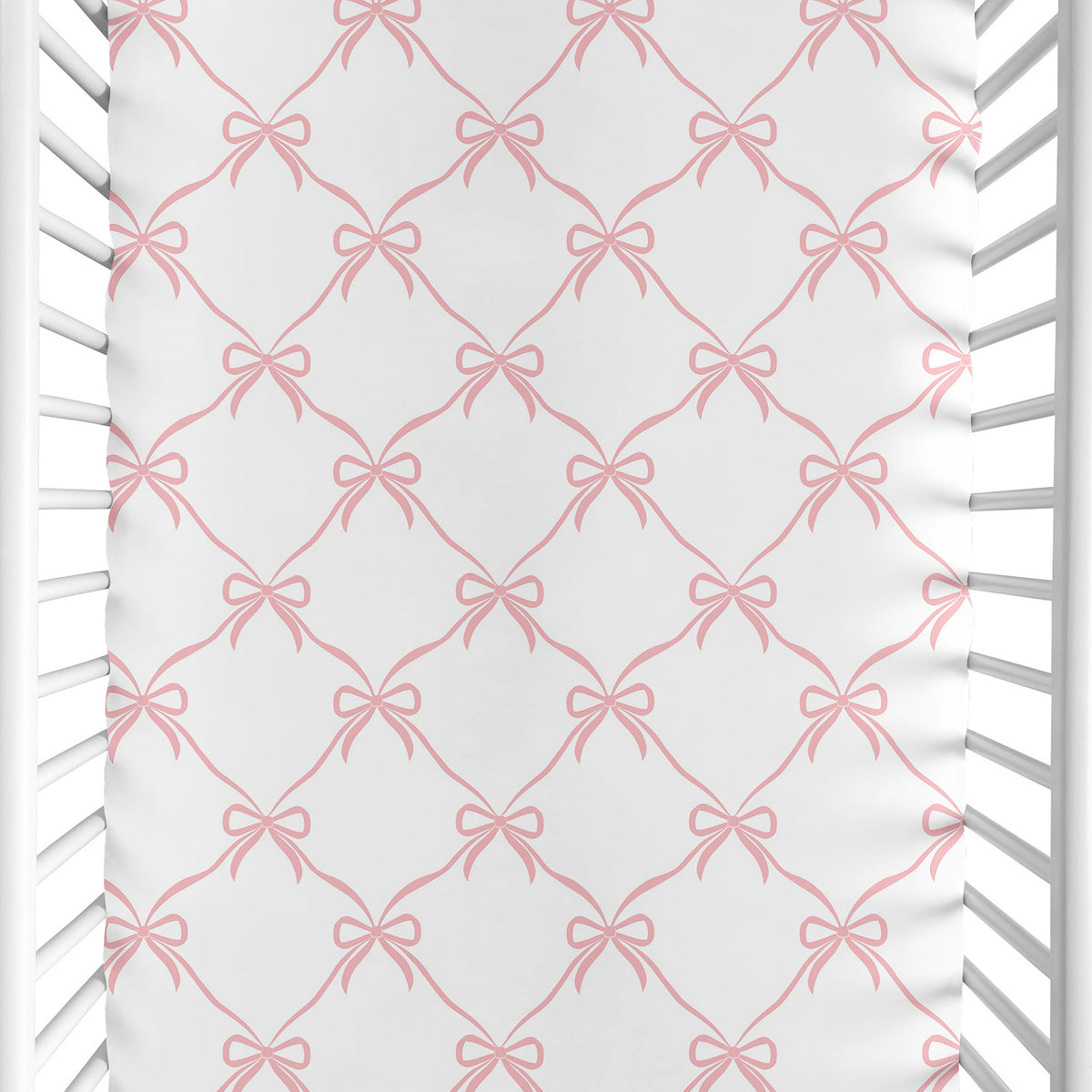 Ballerina and Ballet Bows Collection Mini Crib Sheet