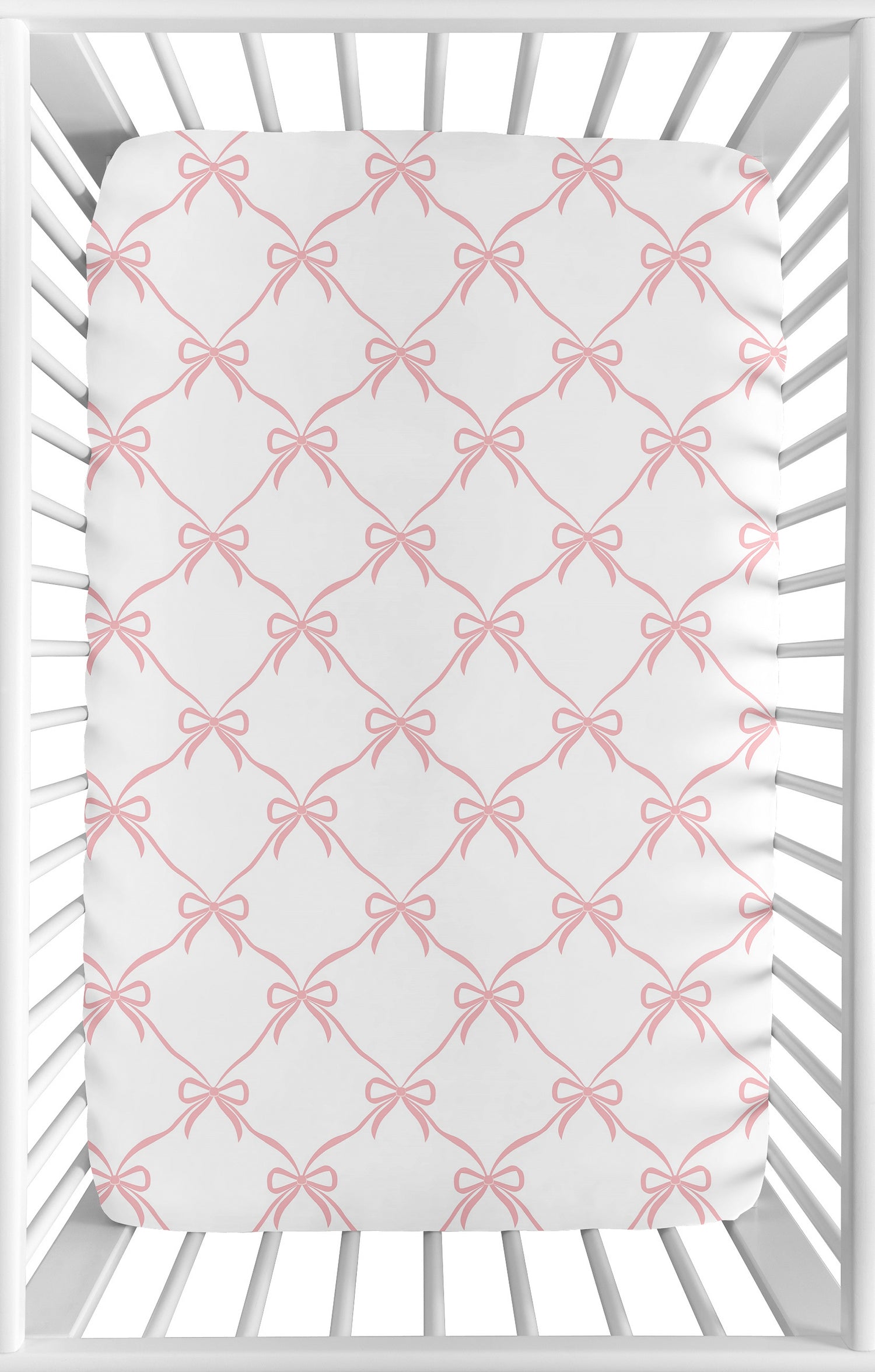 Ballerina and Ballet Bows Collection Mini Crib Sheet
