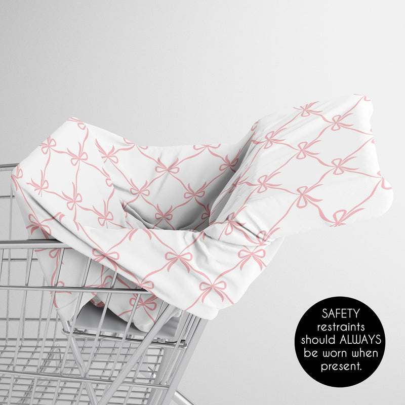 Ballerina and Ballet Bows Collection Multi Use Baby Car Seat and Nursing Cover
