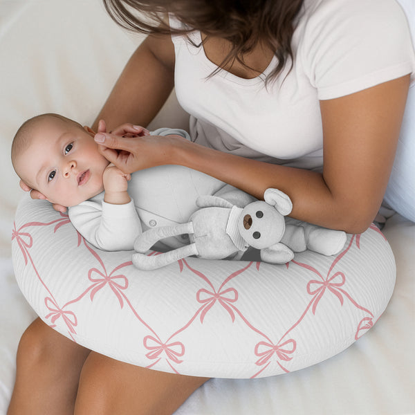 Ballerina and Ballet Bows Collection 2 Pack 100% Cotton Muslin Nursing Breastfeeding Pillow Cover Cases (Pillow Not Included) alternate view