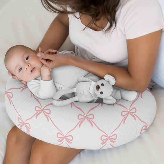 Ballerina and Ballet Bows Collection 100% Cotton Muslin Nursing Breastfeeding Pillow Cover Case (Pillow Not Included)