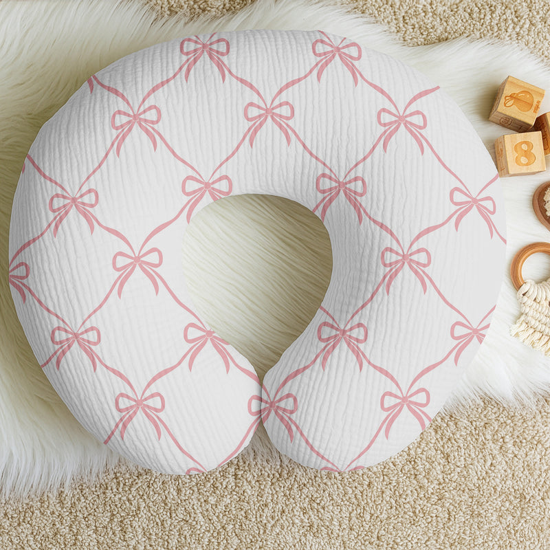 Ballerina and Ballet Bows Collection 2 Pack 100% Cotton Muslin Nursing Breastfeeding Pillow Cover Cases (Pillow Not Included)