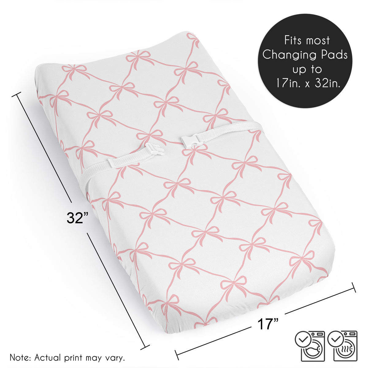 Ballerina and Ballet Bows Collection Changing Pad Cover Sheet