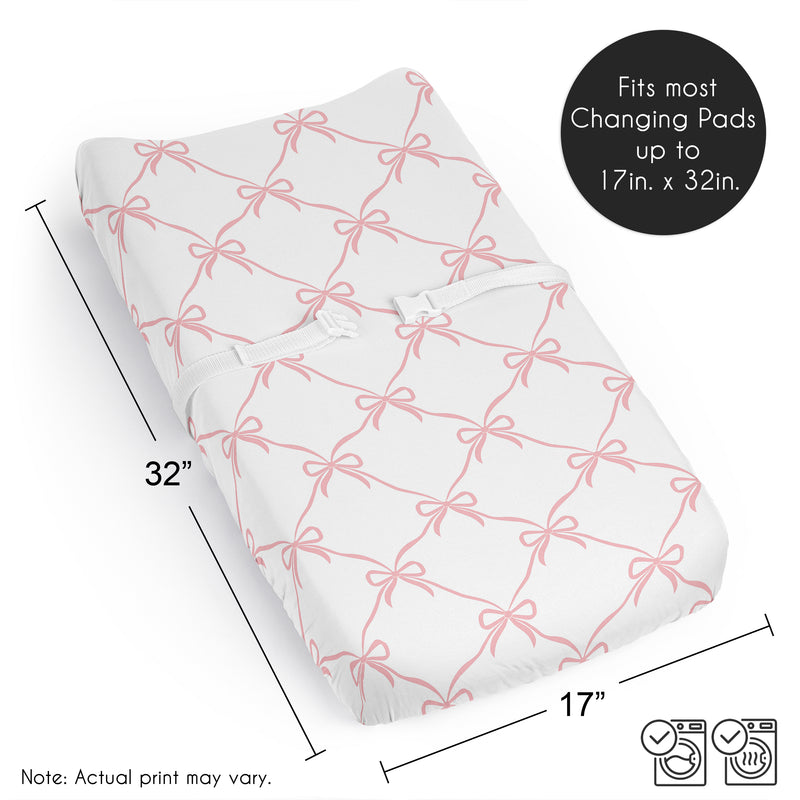 Ballerina and Ballet Bows Collection Changing Pad Cover Sheet