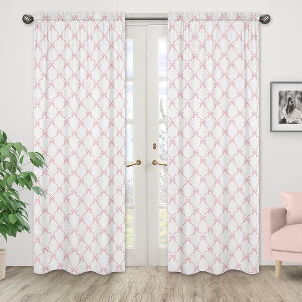 Ballerina and Ballet Bows Collection Window Panels - Set of 2 alternate view