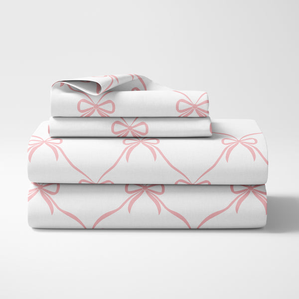 Ballerina and Ballet Bows Collection Queen Sheet Set alternate view