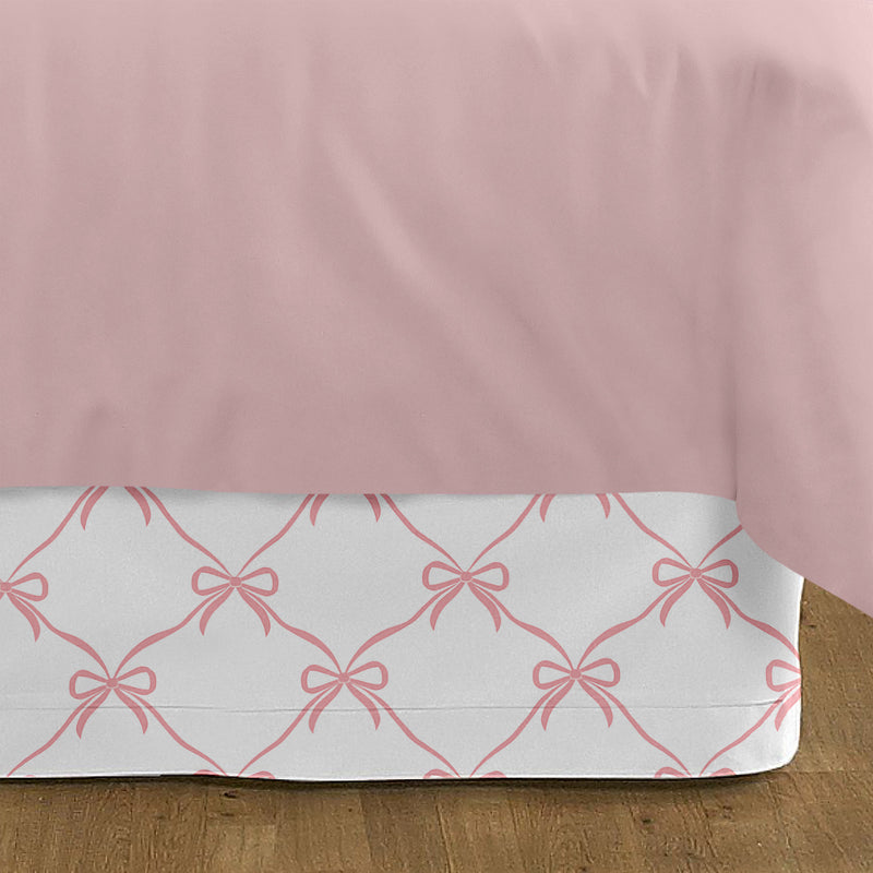 Ballerina and Ballet Bows Collection Queen Bed Skirt