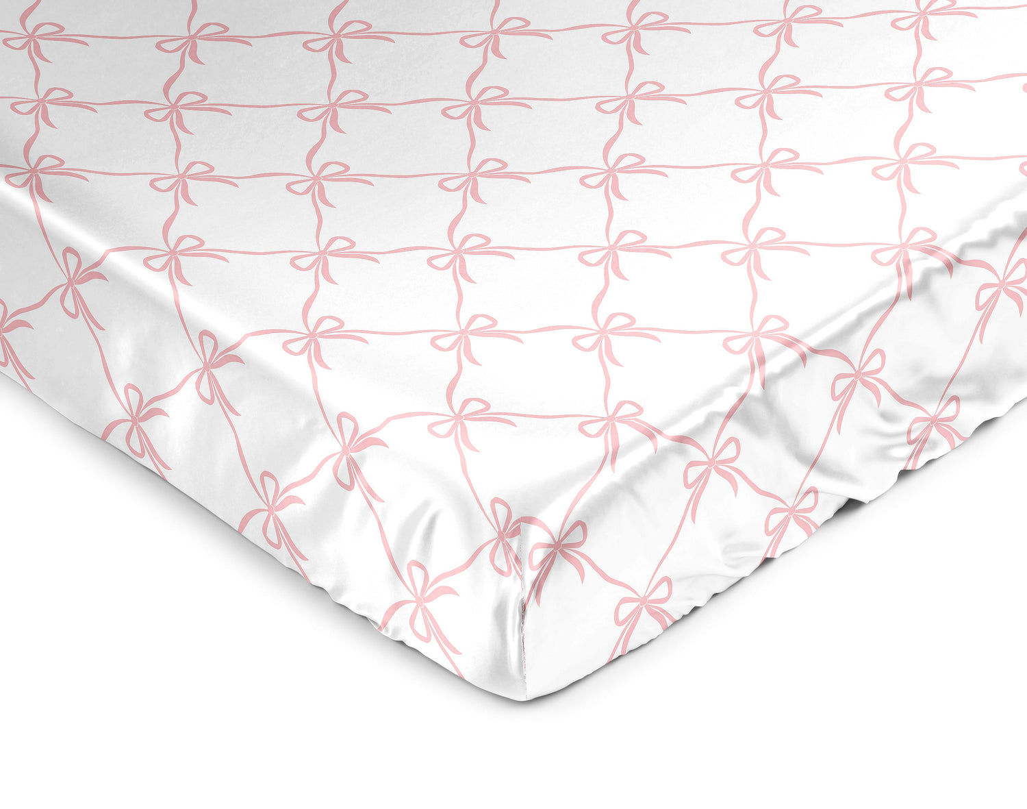 Ballerina and Ballet Bows Collection Satin Fitted Crib Sheet