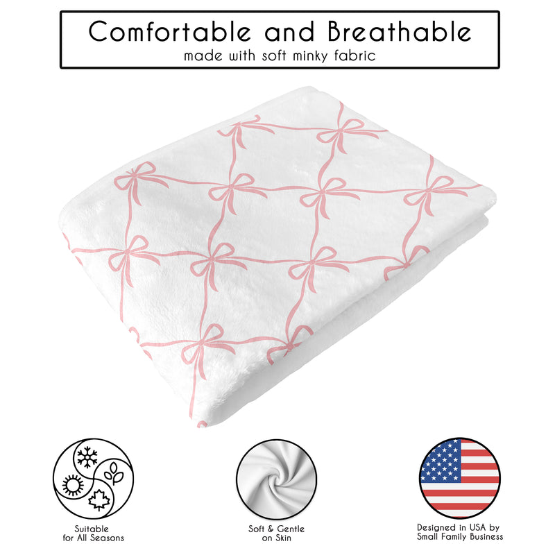 Ballerina and Ballet Bows Collection Toddler Blanket Baby Swaddle