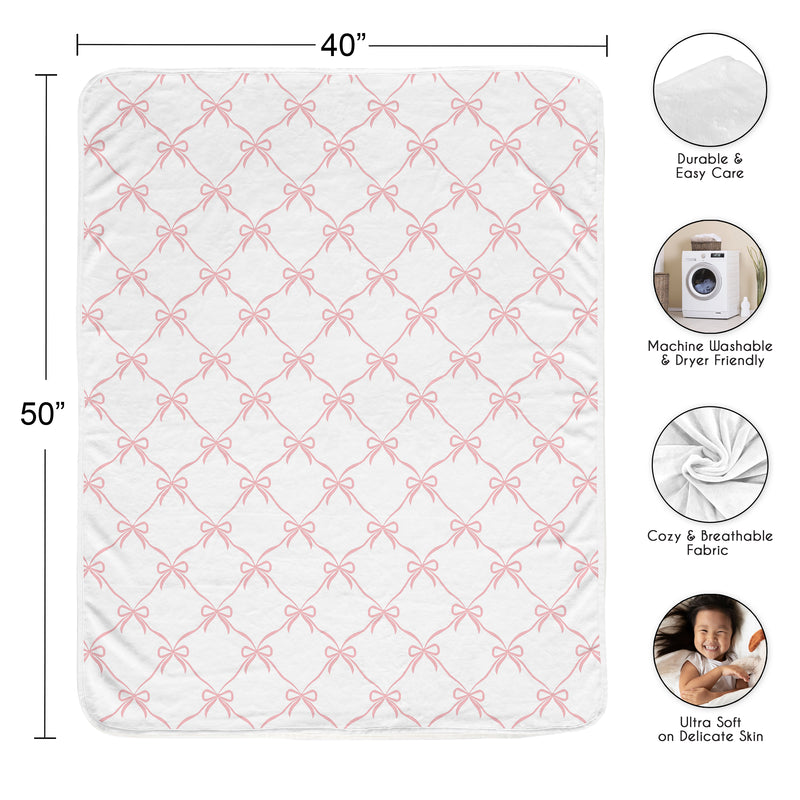 Ballerina and Ballet Bows Collection Toddler Blanket Baby Swaddle