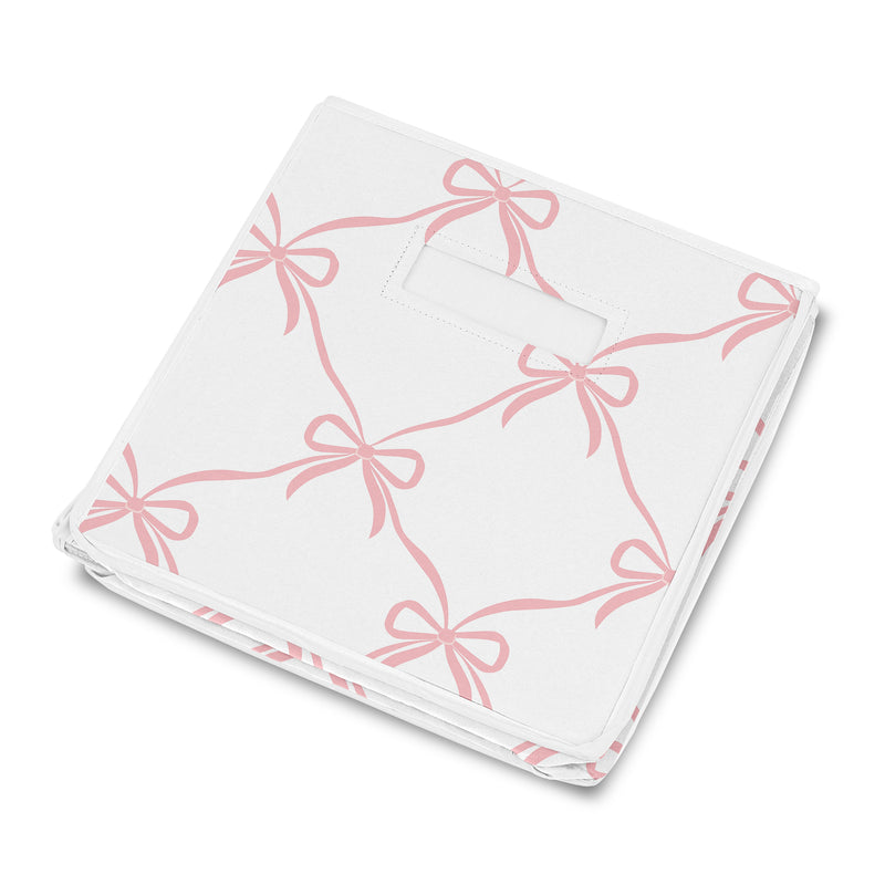 Ballerina and Ballet Bows Collection Fabric Toy Bin Storage