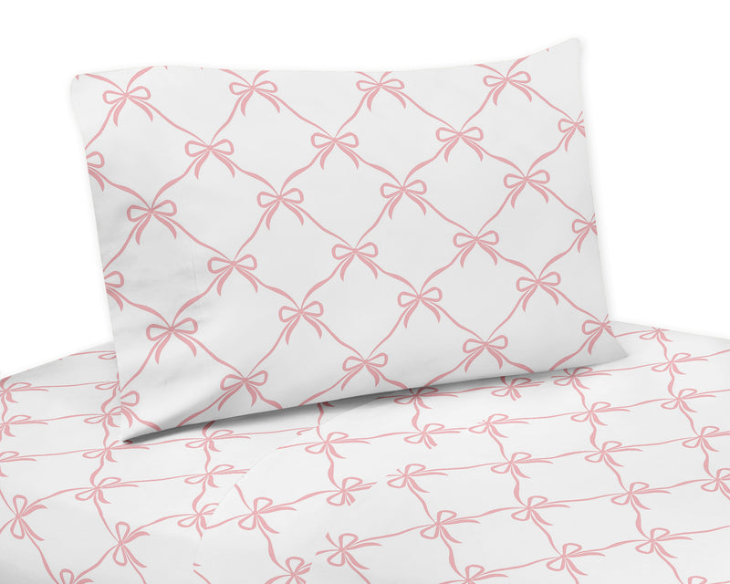 Ballerina and Ballet Bows Collection Twin Sheet Set